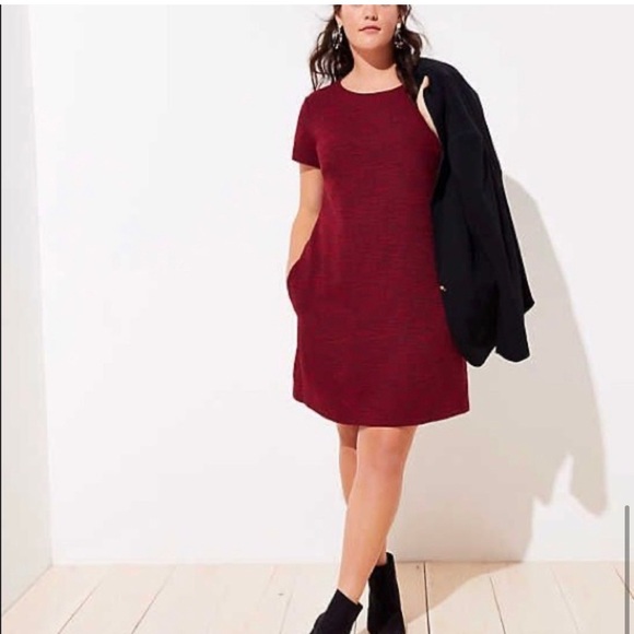 Soft size 12 Red Tweed Shift Dress Ribbon - Picture 3 of 15